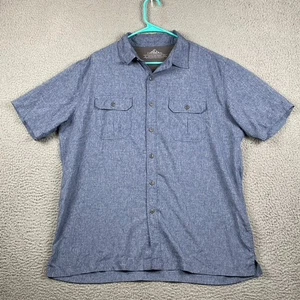 Camisa Croft & Barrow Botón Secado Rápido Para Hombre Grande Azul Causal Aire Libre Senderismo - Imagen 1 de 7