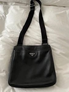 PRADA Men's Leather Crossbody Bag Satchel - Picture 1 of 3