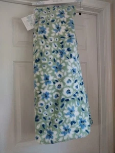 Manta de felpa de piel sintética SHABBY CHIC 50" X 70" azul floral verde súper suave - Imagen 1 de 9