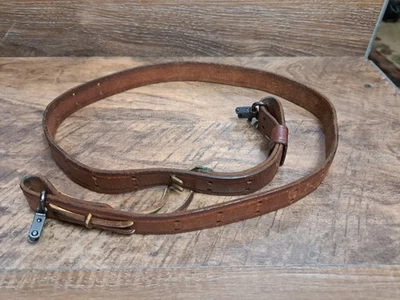 Vtg. 7/8" Leather Rifle Sling With Swivels - Image 1 of 4