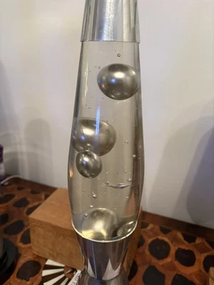 Rare Original Mathmos Astro Baby Lava Lamp Clear Silver Base Retro Light  - image 1 of 4