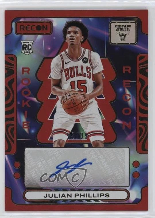 2023-24 Panini Recon Rookie Signatures Red /99 Julian Phillips #RRS-PHL Auto RC - Image 1 of 2