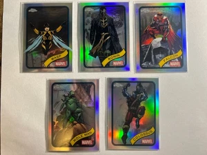 2025 Topps Chrome Marvel Refractor Lot (5) Colossus Ronin Falcon Wasp Mole Man - Bild 1 von 6