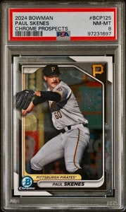 🔥 2024 Bowman - Chrome Prospects PAUL SKENES #BCP-125 (RC) - PSA 8!! - Picture 1 of 2