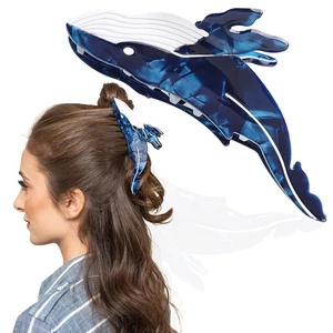 Cartoon Whale Hair Claw Non Slip Sea Creature Claw Clips Headwear - Picture 1 of 8