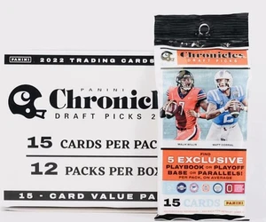 2022 Panini Chronicles Draft Picks Football 15 Cards Value Pack Jumbo SEALED - Bild 1 von 2
