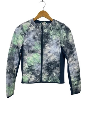 Ivivva by Lululemon Girls Reversible Quilted Full Zip Jacket Green Gray Size 12 - Image 1 of 4