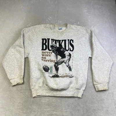 Vintage 1993 Dick Butkus Chicago Bears NFL Throwback Sweatshirt Large Distressed - Image 1 of 4