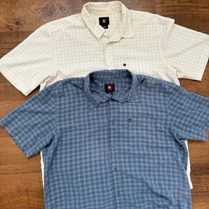 2 Stück - Quiksilver Hemden Herren Gr. XL Kurzarm kariert - Bild 1 von 10