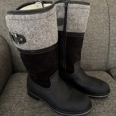 Women's Bos & Co Hawker Merino Wool-Lined br Leather Boots. Size 39 US-8.5-9 EUC - Image 1 of 4