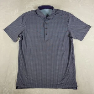 Greyson Poloshirt Herren Medium Blau Lila Geometrisch Golf Performance Stretch - Bild 1 von 7