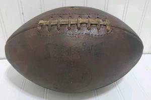 Vintage 1950s Spalding J5V Official Leather Football w/ Laces MIAMI Game Used? - Picture 1 of 19