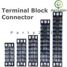 15A 25A Dual Row Covered Terminal Block Connector Electric Strip Cable Wire Box