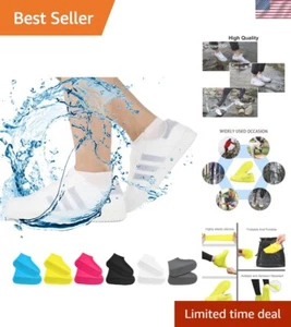 Versatile Waterproof Rain Shoe Covers - Silicone Overshoes for Active Lifestyles - Picture 1 of 8