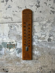 Antique Bryant & Stratton Business College Wood Advertising Thermometer Chicago - Picture 1 of 7