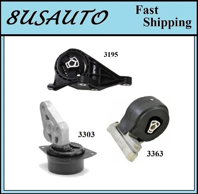 3PCS TRANSMISSION MOUNT FIT BUICK LACROSSE 11-16/CADILLAC XTS 2013-2019 3.6L 4WD - Image 1 of 4