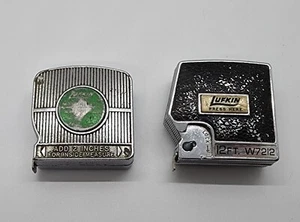 Vintage Lufkin MezurMatic & W7212 12 Ft Push Button Tape Measures Lot 12 & 8 FT - Picture 1 of 6