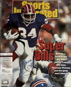 Foto firmata Thurman Thomas 16x20 JSA Witness coa HOF iscrizione bollette bufalo - Foto 1 di 1