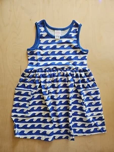 NWOT HANNA ANDERSSON SUMMER WAVES PULLOVER BREEZY POCKET TANK DRESS 100 4 - Picture 1 of 7