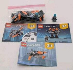 LEGO Robot Minifigure Creator 3 In 1 Complete Set 3111 113pc Instructions No Box - Picture 1 of 4