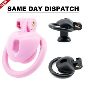 USA Resin Male Chastity Device Inverted Cage for Men Locking Belt with 4 Rings - Picture 1 of 25