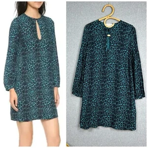 Zimmermann Esplanade Teardrop Blue Crepe Long Sleeve Dress Size 1 - Picture 1 of 11