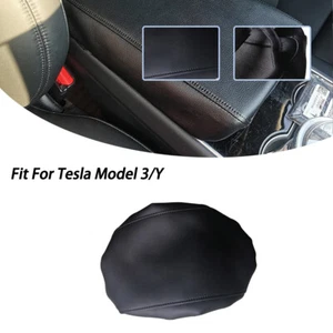 New Leather Center Console Lid Armrest Cover Trim For Tesla model3/Y Black Auto - Bild 1 von 1