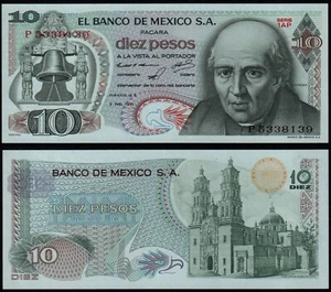 MEXICO 10 PESOS (P63d) 1971 UNC - Picture 1 of 1