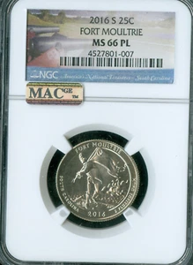 2016 S FORT MOULTRIE QUARTER NGC MS66 PL MAC SPOTLESS * - Picture 1 of 2