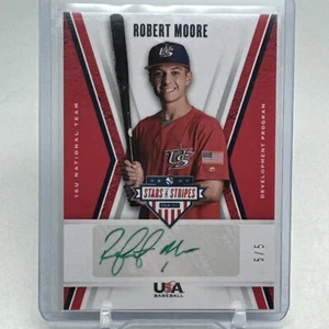 Robert Moore 2019 Panini Stars & Stripes Auto /5 Philadelphia Phillies - Picture 1 of 3