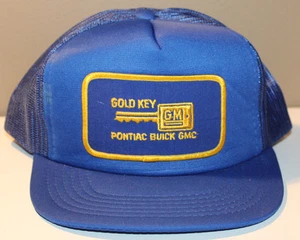 Pontiac Buick GMC Gold Key Cap Hat Vintage Snapback Size 7-7.5 Adjustable - Picture 1 of 8