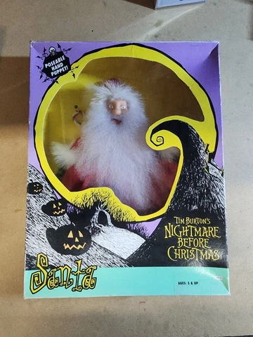 1993 Hasbro Tim Burtons Nightmare Before Christmas Santa Puppet Vintage Cover