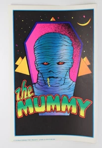 Monarch Publications BLACKLIGHT POSTER VTG 1975 11x17 TRIPPY Psychedelic Mummy - Bild 1 von 12