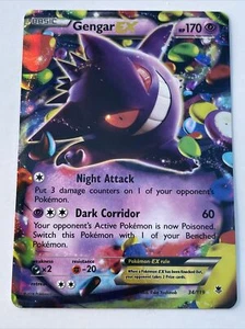 2014 Pokemon Gengar EX XY Phantom Forces 34/119 MINT - Picture 1 of 15