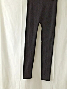 Leggings para mujer talla M/L texturizados forrados de lana negra mezcla de spandex poliéster - Imagen 1 de 8