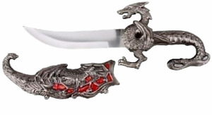 10" Collectible Fantasy Dragon Dagger With Gift Box Stainless Steel