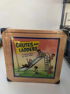 NEW SEALED MILTON BRADLEY NOSTALGIA GAME SERIES CHUTES & LADDERS WOOD BOX 2004 - Picture 1 of 3