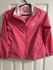 US Open '15 Chambers Bay Garb Full Zip Windbreaker Pink  Youth Large Age 9-10 - Picture 1 of 6