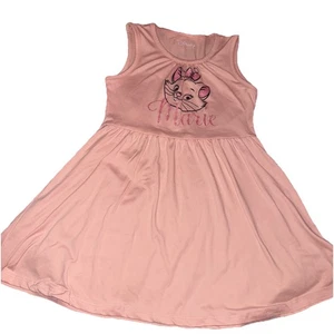 Disney Marie Furrytale Friends Aristocats Pink Dress Size 5 Peach Very Soft - Picture 1 of 5