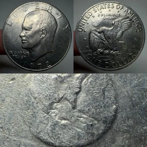 1972 Eisenhower Dollar Type 2 Reverse FS-901 Clad Coin $1 - Picture 1 of 12