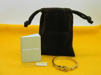 Michael Kors Hinged Gold Tone Heritage Buckle Bracelet ~  MKJ1819710 - Image 1 of 4