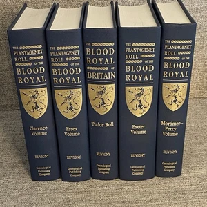 The Plantagenet Roll Of The Blood Royal 5 Volume complete hardcover set - Picture 1 of 24