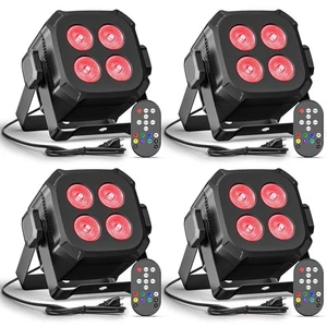 Mini LED Bühnenleuchten, kabelgebunden 4 * 8W LED Par Lichter, leicht RGBW 4 in 1... - Bild 1 von 7