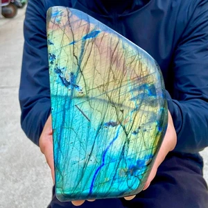 3.4LB Natural Labradorite Quartz Crystal Freeform Mineral Specimen Healing - Picture 1 of 12