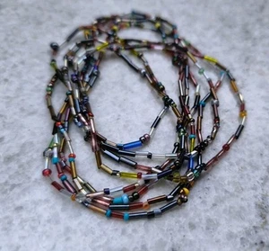  Long vintage small beads glass necklace (two) - Picture 1 of 5
