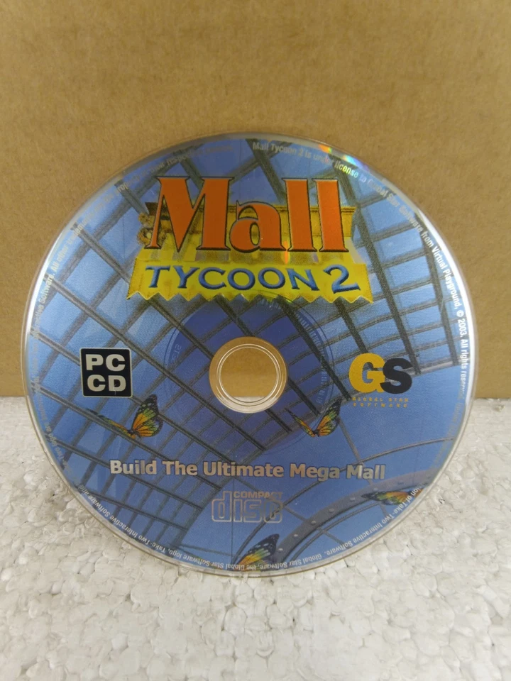 Mall Tycoon 2 PC CD Global Star 2003 Build Mega Mall Simulation Loose Retro - Image 1 of 1