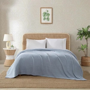 Tommy Bahama Home Island Comfort Chenille Solid Blanket, King - Picture 1 of 4
