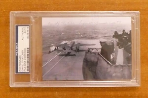 War Hero David Thatcher PSA/DNA Slabbed Autograph - Bild 1 von 3