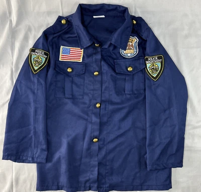 Police Officer Kids Costume Jacket Top Youth Medium - Image 1 of 4