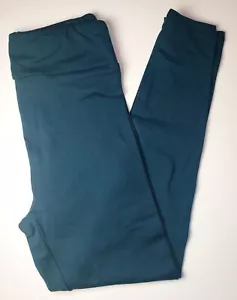 LuLaRoe Kids Leggings S/M DARK BLUE Teal Solid Color Girls (Size 2-8) - Picture 1 of 5